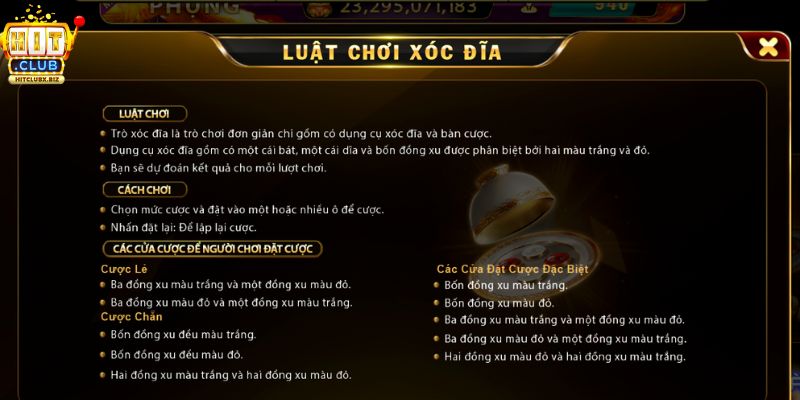 Hiểu về luật để nắm bắt công thức đánh xóc đĩa