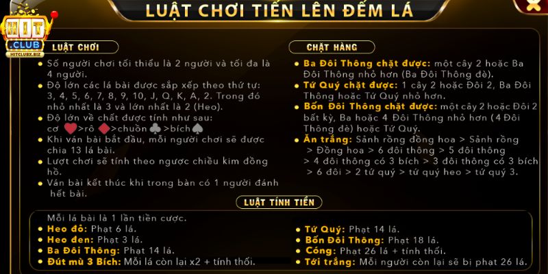 Những quy tắc vàng trong tiến lên miền nam đếm lá